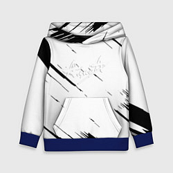 Толстовка-худи детская Алиса рок группа краски текстура, цвет: 3D-синий