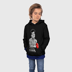 Толстовка-худи детская Rocky Balboa, цвет: 3D-синий — фото 2