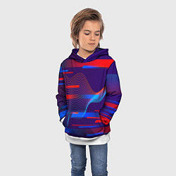 Толстовка-худи детская Abstraction colored, цвет: 3D-белый — фото 2