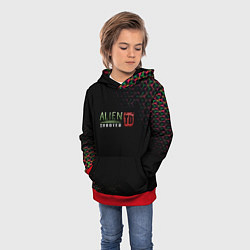 Толстовка-худи детская Alien Shooter космос тема, цвет: 3D-красный — фото 2