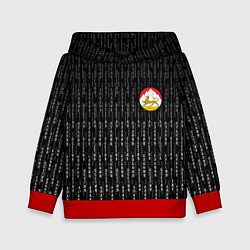 Толстовка-худи детская Осетия Алания герб на спине, цвет: 3D-красный