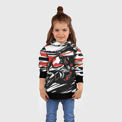Толстовка-худи детская Мото-кросс, цвет: 3D-черный — фото 2