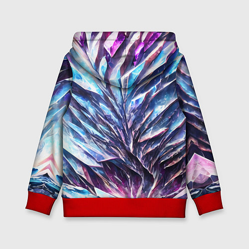 Детская толстовка Синий драгоценный камень / 3D-Красный – фото 2