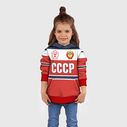 Толстовка-худи детская Союз Советских Социалистических Республик - СССР, цвет: 3D-красный — фото 2