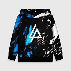 Толстовка-худи детская Linkin park холодные краски, цвет: 3D-черный