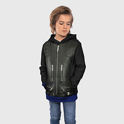 Толстовка-худи детская Terminator first - leather jacket, цвет: 3D-синий — фото 2