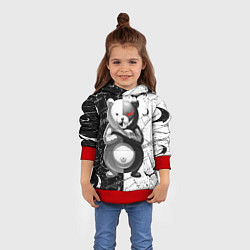 Толстовка-худи детская Monokuma - Danganronpa, цвет: 3D-красный — фото 2