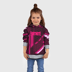 Толстовка-худи детская Fortnite броня розовая эпик, цвет: 3D-меланж — фото 2