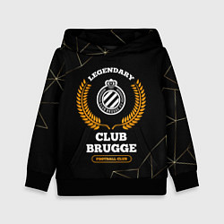 Толстовка-худи детская Лого Club Brugge и надпись legendary football club, цвет: 3D-черный