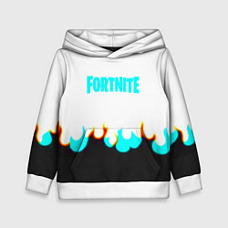 Толстовка-худи детская Fortnite epic game fire, цвет: 3D-белый