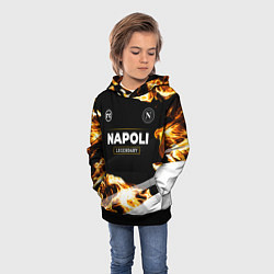 Толстовка-худи детская Napoli legendary sport fire, цвет: 3D-черный — фото 2