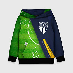 Толстовка-худи детская Sevilla football field, цвет: 3D-черный