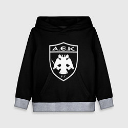 Толстовка-худи детская AEK fc белое лого, цвет: 3D-меланж