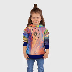 Толстовка-худи детская Тибетский символ тульпы, цвет: 3D-синий — фото 2