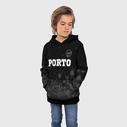 Толстовка-худи детская Porto sport на темном фоне посередине, цвет: 3D-черный — фото 2