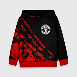 Толстовка-худи детская Manchester United sport grunge, цвет: 3D-красный