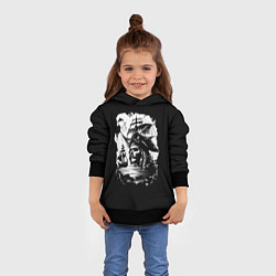 Толстовка-худи детская Pirate head 1, цвет: 3D-черный — фото 2