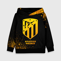 Толстовка-худи детская Atletico Madrid - gold gradient, цвет: 3D-черный