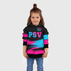 Толстовка-худи детская PSV - neon gradient посередине, цвет: 3D-черный — фото 2