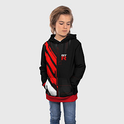 Толстовка-худи детская Nissan GTR - Cyber, цвет: 3D-красный — фото 2