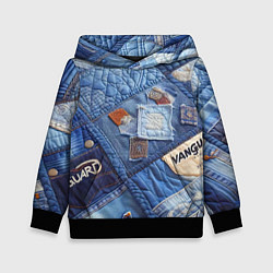 Детская толстовка Vanguard jeans patchwork - ai art