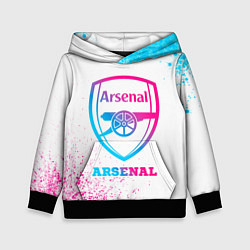 Детская толстовка Arsenal neon gradient style