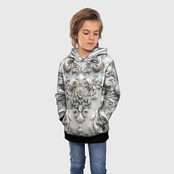 Толстовка-худи детская Объемный орнамент, цвет: 3D-черный — фото 2