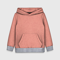 Толстовка-худи детская Однотонный персиковый текстура, цвет: 3D-меланж