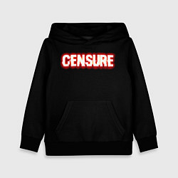 Толстовка-худи детская Цензура в артефактах, цвет: 3D-черный