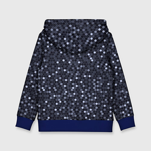 Детская толстовка Соты металлический синий / 3D-Синий – фото 2