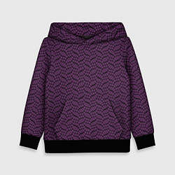 Толстовка-худи детская Тёмный фиолетовый волнистые полосы, цвет: 3D-черный