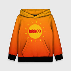 Толстовка-худи детская Orange sunshine reggae, цвет: 3D-черный