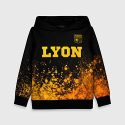 Толстовка-худи детская Lyon - gold gradient посередине, цвет: 3D-черный
