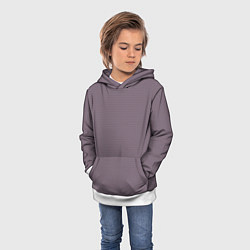 Толстовка-худи детская Ежевичный однотонный текстурированный, цвет: 3D-белый — фото 2