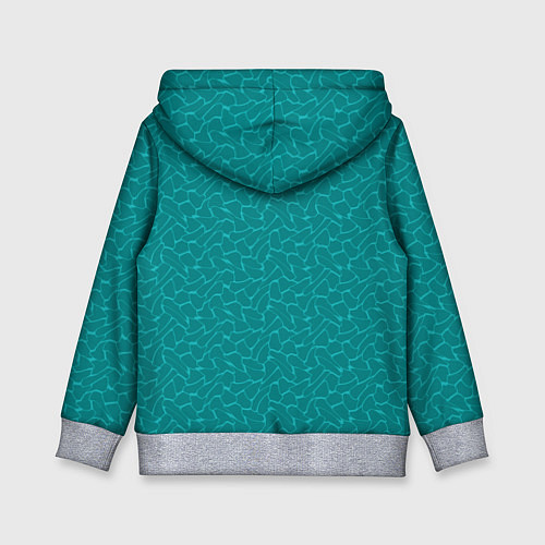 Детская толстовка Бирюзовый паттерн разводы / 3D-Меланж – фото 2