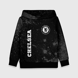 Толстовка-худи детская Chelsea sport на темном фоне вертикально, цвет: 3D-черный