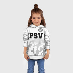 Толстовка-худи детская PSV sport на светлом фоне посередине, цвет: 3D-белый — фото 2