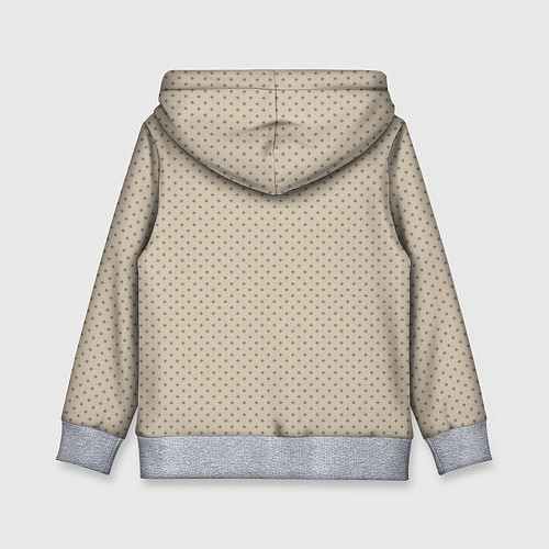 Детская толстовка Тёмно-бежевый однотонный в мелкий рисунок ромбы / 3D-Меланж – фото 2