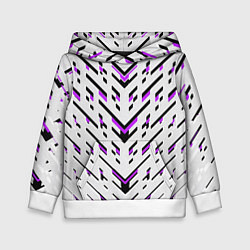 Детская толстовка Black and purple stripes on a white background