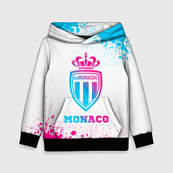 Толстовка-худи детская Monaco neon gradient style, цвет: 3D-черный