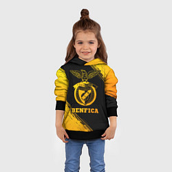 Толстовка-худи детская Benfica - gold gradient, цвет: 3D-черный — фото 2
