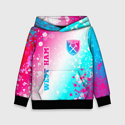 Детская толстовка West Ham neon gradient style вертикально