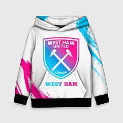 Детская толстовка West Ham neon gradient style