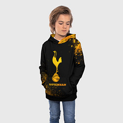 Толстовка-худи детская Tottenham - gold gradient, цвет: 3D-черный — фото 2