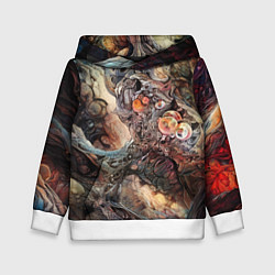 Толстовка-худи детская Бесконечный хаос, цвет: 3D-белый