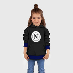 Толстовка-худи детская Napoli fc sport logo, цвет: 3D-синий — фото 2