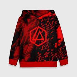 Толстовка-худи детская Linkin park red logo, цвет: 3D-красный