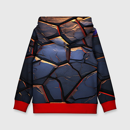 Детская толстовка Темная абстрактная объемная плитка / 3D-Красный – фото 2