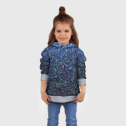 Толстовка-худи детская Шум пикселей, цвет: 3D-меланж — фото 2