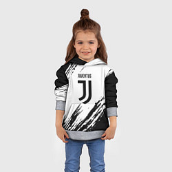 Толстовка-худи детская Juventus краски, цвет: 3D-меланж — фото 2